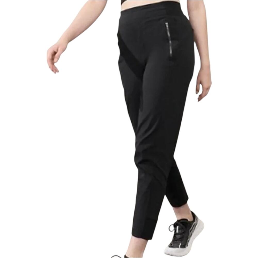 Athleta Trekkie North Jogger Ripstop High Rise Zip Pockets Powervita Black 6